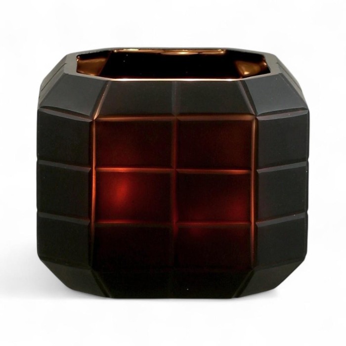 VASO VETRO NERO 22CM